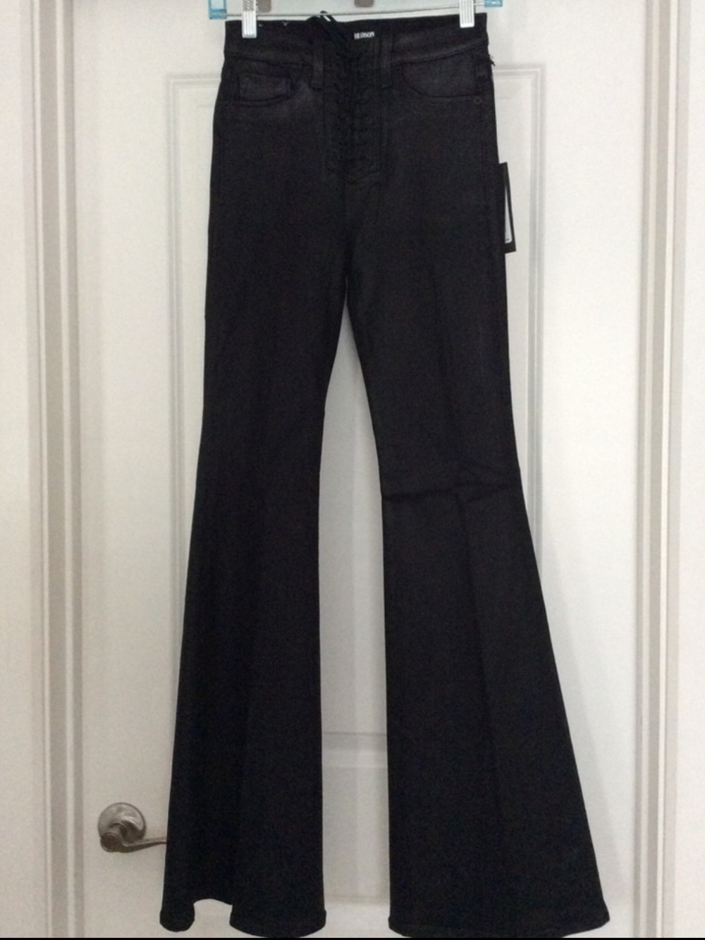 NWTHudson High Waist Lace-Up Flare Jean - Picture 2 of 16